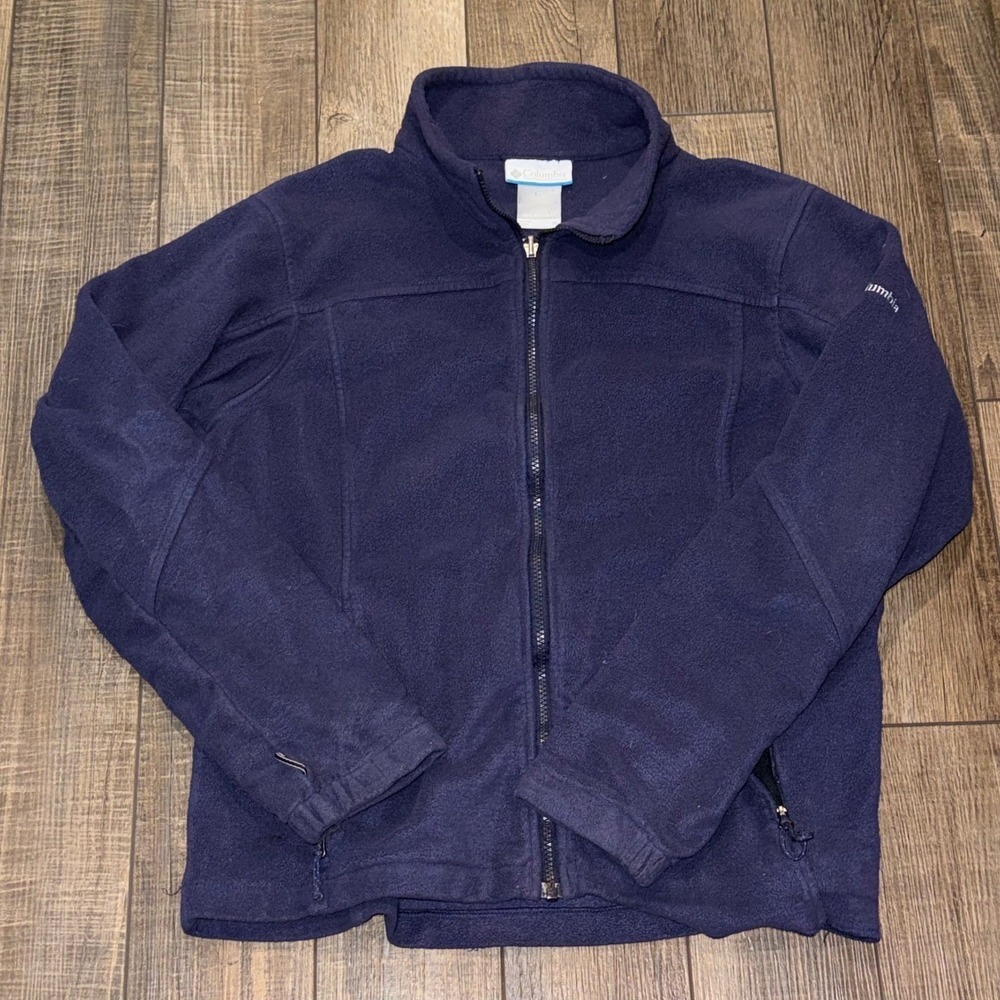 Columbia Sportswear Navy Blue Full Zip Interchange Fleece Jacket Mens XL